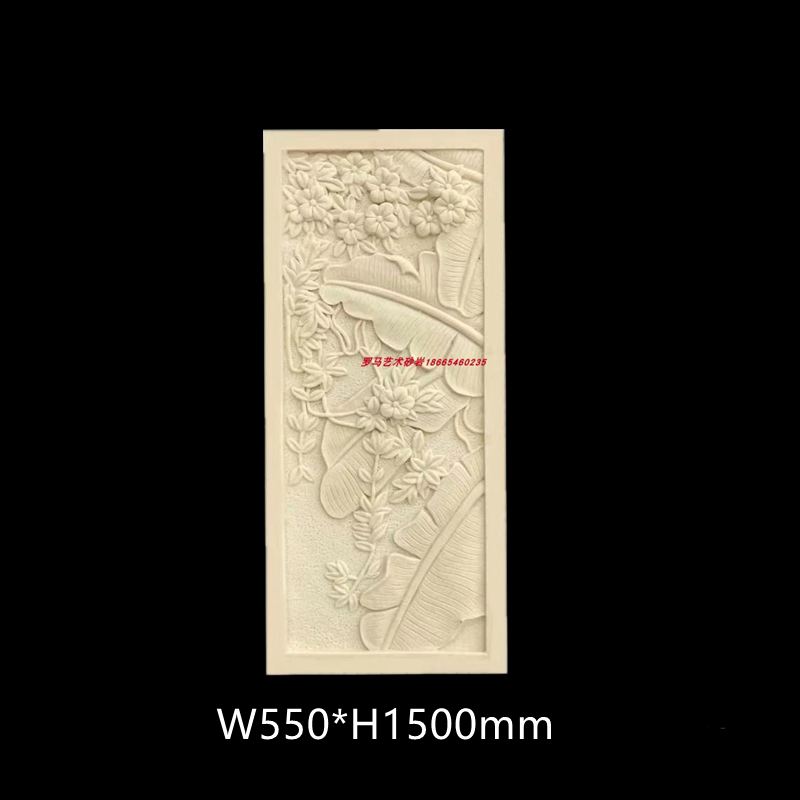 Sandstone embossed GRP imitation bronze Red Army themed TV Background figure Sculpture Room inside and outside Decorative Painting Plantain 