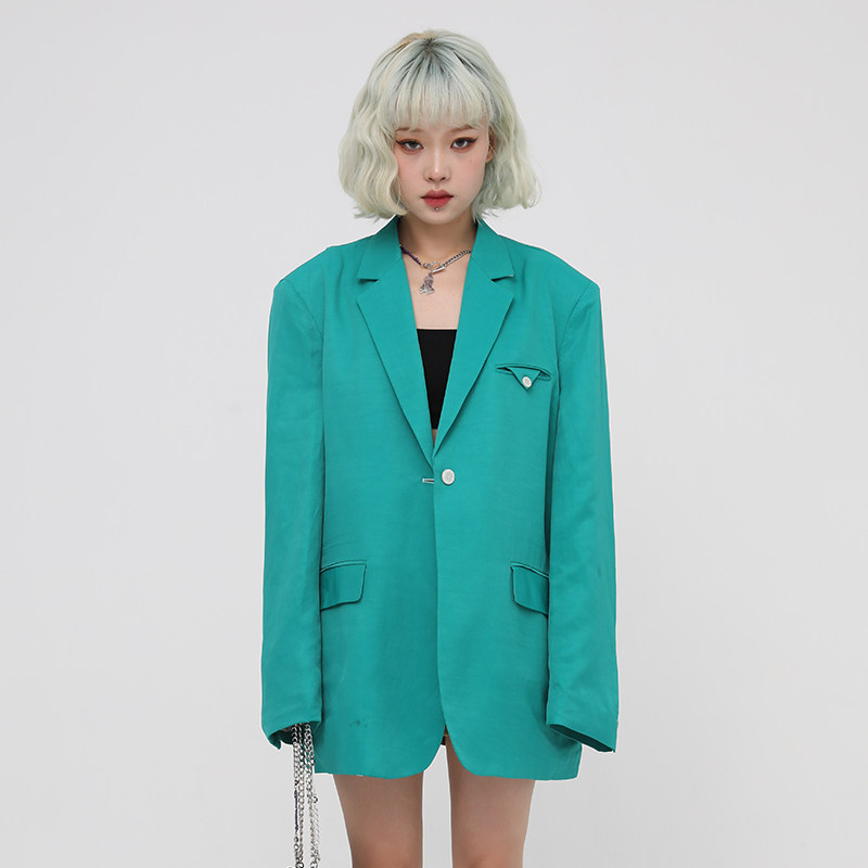 DNT Han Huohuo deconstruction design knock special super idol without you dazzling back split design suit