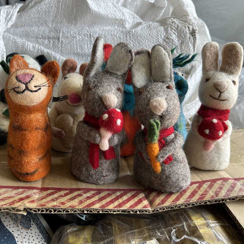 Tiger, Panda, Lion, Rabbit, Tiger, Nepal 100% Pure Wool Handmade Felt Ornaments Tiger, Panda, Lion, Rabbit, Tiger, Nepal 100% Pure Wool Handmade Felt Ornaments