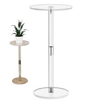Acrylic Drink Table Clear Small Round End Table For Drinks M