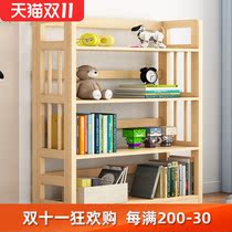 Children students multilayer bookshelves Modern solid wood shelves Living room narrow cabinet Bedroom Easy floor Creative Dwarf Bookcase