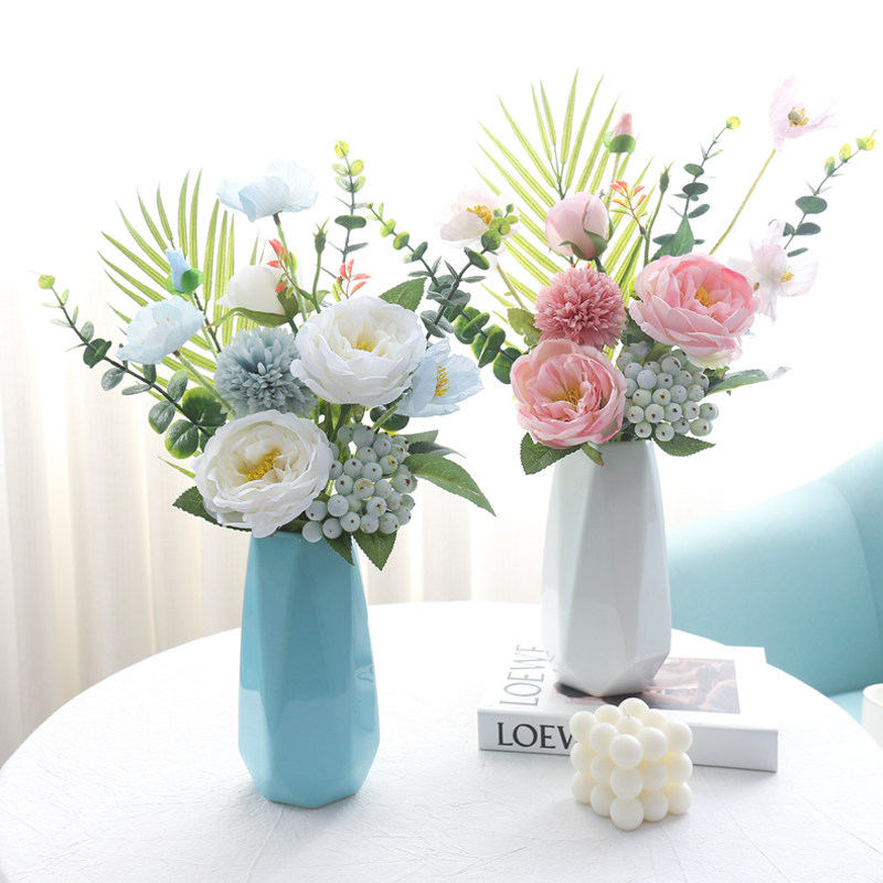 Fake flower imitation flower ornament living room floral ornament berries camellia decorative bouquet Nordic simple tabletop placement