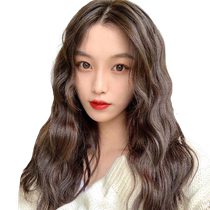 Wool curly real hair wig piece for women with long hair inserts bionic membrane top hair replacement piece to cover gray hair and increase hair volume