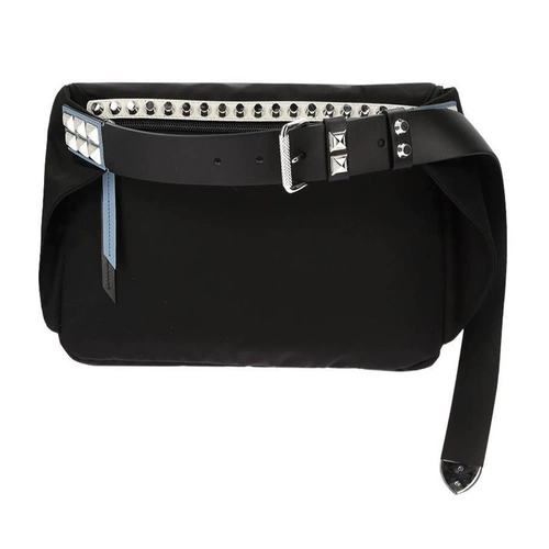 Prada, черная нейлоновая сумка на одно плечо, поясная сумка