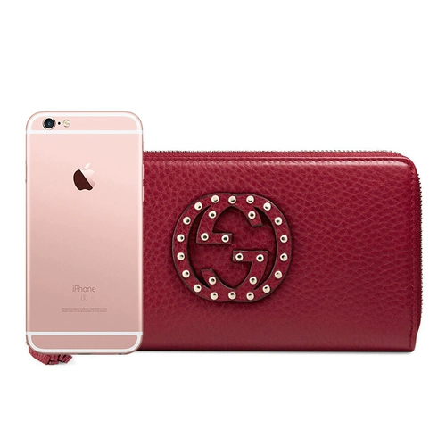 Gucci, красный длинный бумажник, кошелек, с печатью вашего логотипа