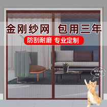 Door curtain anti mosquito fly screen door summer bedroom mosquito net magnetic magnet self-priming encryption rural gate silent screen window