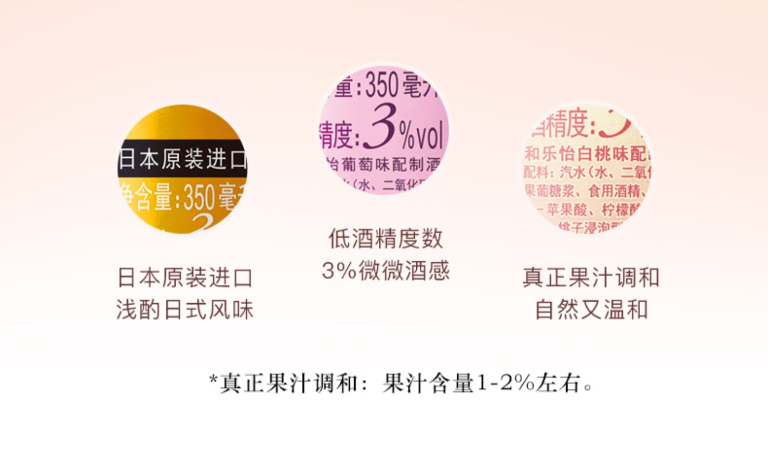 三得利鸡尾酒黑加仑3口味6罐