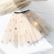 Girls Skirt Childrens Summer 2021 New Joker Princess Skirt Spring Pleated Skirt Skirt Short Skirt