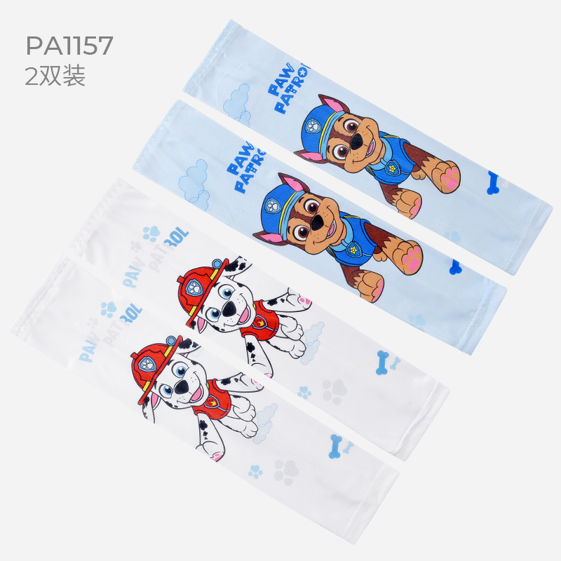 [2-Pack] Pa1157 Ice Breathable Sunscreen Archie GreyWang Wang team children Ice sleeve Sunscreen Cuff Ice silk boy baby summer Sleeve girl thin Cartoon Boy Ice sleeve
