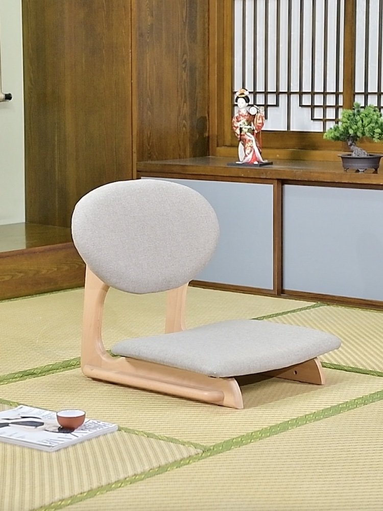 Solid wood tatami seat back Japanese-style legless single floor and room chair lazy balcony bay window bed chair