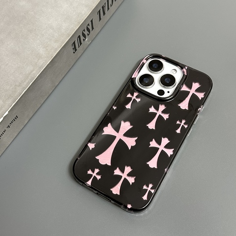 Chrome Hearts – Cross Stitch Purple – 16, 15, 14, 13 For Girls iPhone Case