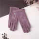 Găng tay nữ mùa đông ấm áp màn hình cảm ứng mùa thu học sinh hàn quốc cộng với nhung dày chống lạnh thỏ nhung găng tay đi xe găng tay - Găng tay
