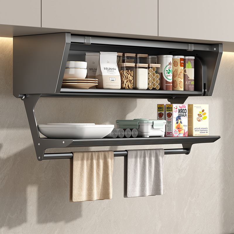 Pull-Down Kitchen Cabinet Storage Rack, Multifunctional Seasoning Rack, Wall-Mounted Folding Seasoning and Meal Preparation Rack Pull-Down Kitchen Cabinet Storage Rack, Multifunctional Seasoning Rack, Wall-Mounted Folding Seasoning and Meal Preparation Rack