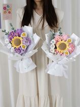 Valentines Day gift diy hand-knitted woolen knitting simulation bouquet ins creative handmade surprise for girlfriend girlfriend
