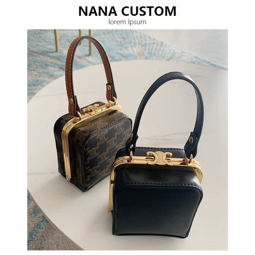 Портативная коробка, барсетка, сумка через плечо, маленькая маленькая сумка клатч, помада, кошелек, коллекция 2022, из натуральной кожи