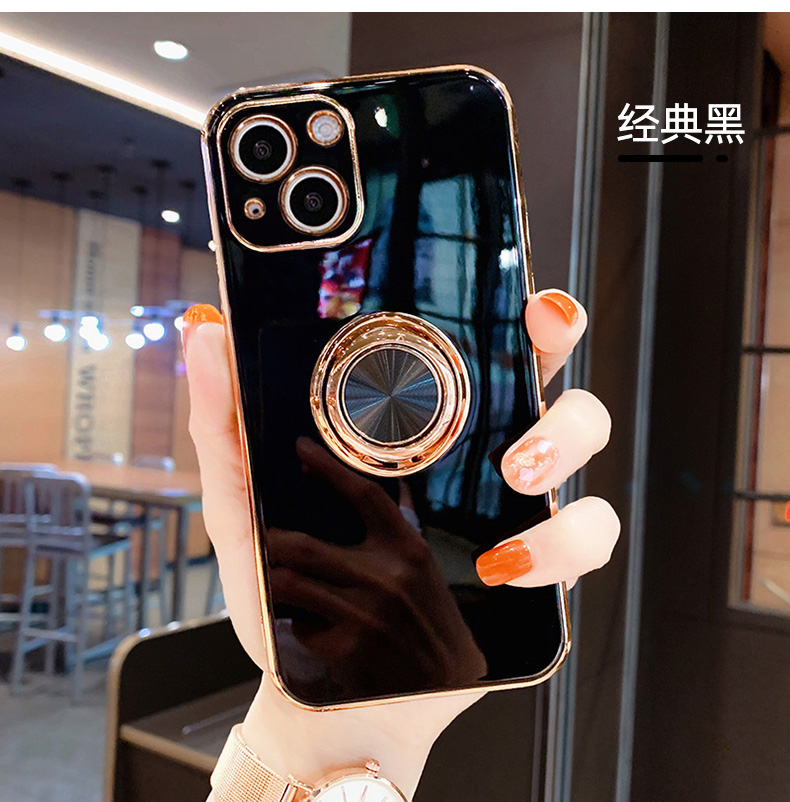 Plating Ring Holder Phone Case For iPhone 13 12 11 Pro Max XS Max XR X 7 8 Plus 13 Pro 11 Shockproof Bumper Electroplated Cover apple iphone 12 mini  case