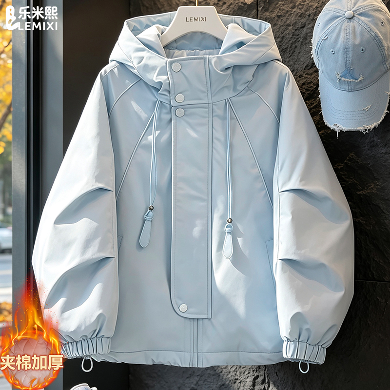Girls' Padded Thickened Jacket, 2026 New Autumn and Winter Style, Student Softshell Double-Layer Cotton Parka, Quilted Cotton