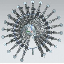 Large outdoor stainless steel abstract landmark landscape sculpture Wind sculpture Stainless steel wind power sculpture