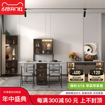 Nordic Guest Restaurant Modern Minima Dining Table And Chairs Combined Corner Cabinet TV Cabinet Dining Side Wine Cabinet Furniture Combined Suit