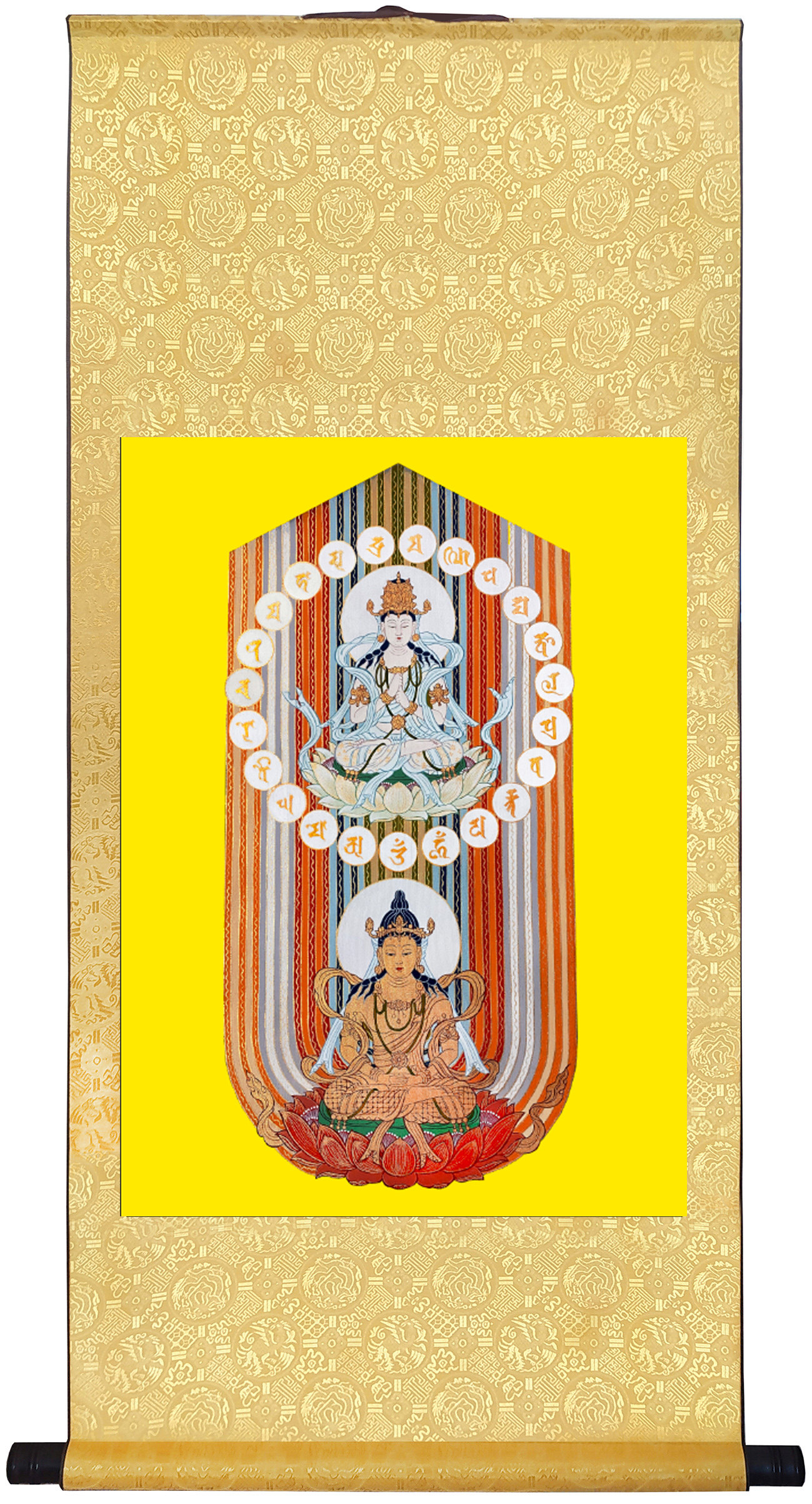 光明真言曼荼羅 東密 大灌頂光 金胎両部の大日如来 仏画 仏教美術 高