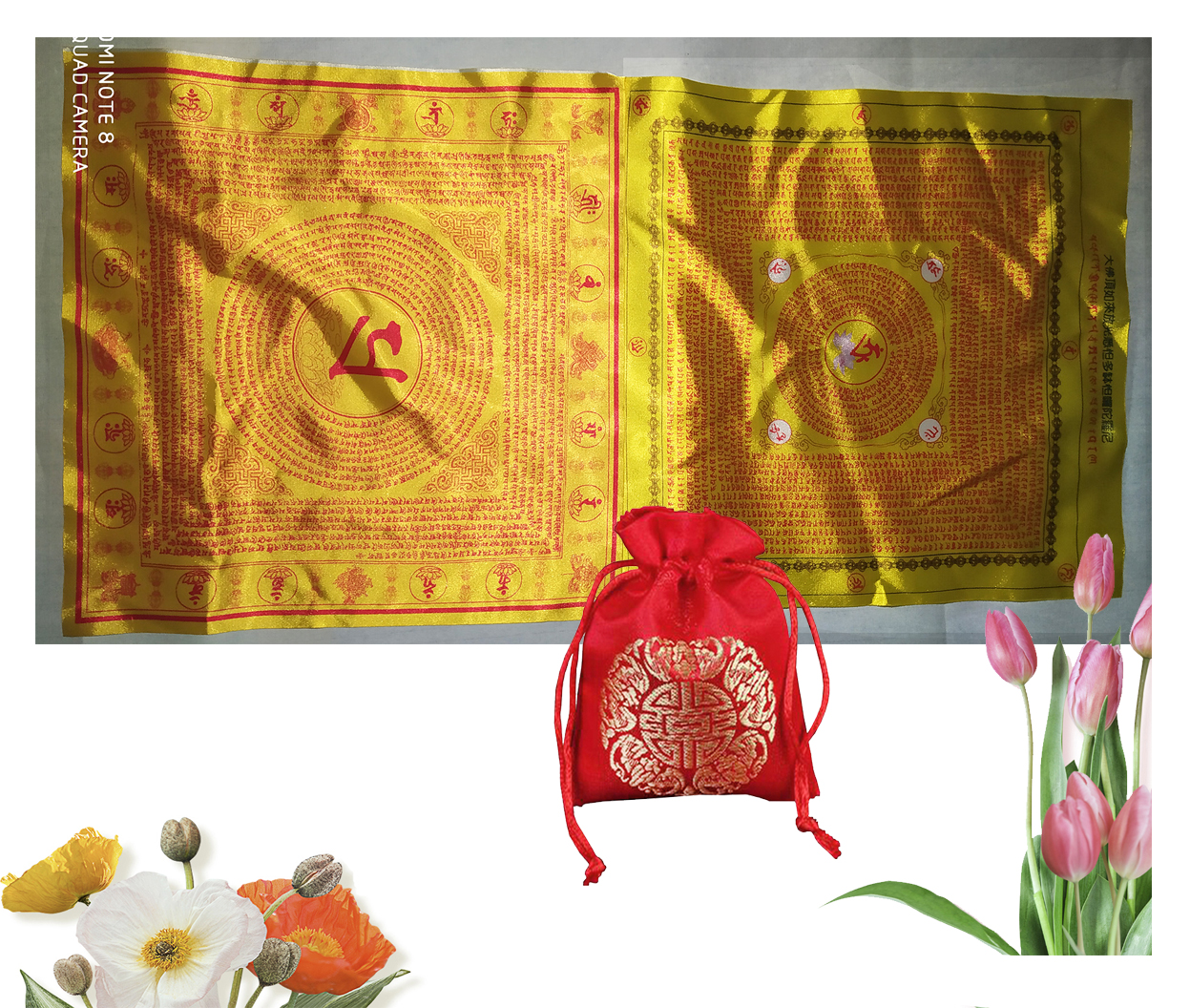 Good in the pan Sanskrit was stunned by the great Sui, the Sui, the two-in-one mantra of the mantra, the curly silk scarlet with a fragrant sack-Taobao