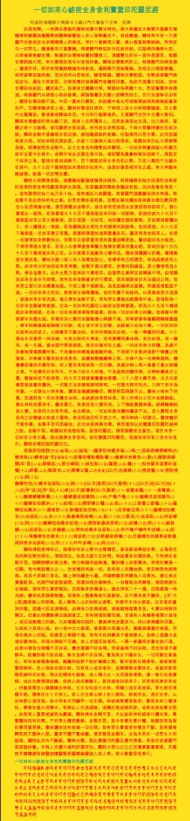 All Tathagata Heart Secret Full Body Relic Treasure Koyin Dharani Sutra Must-have high-definition mantra in Tibet