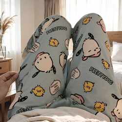 Pajama pants female students cartoon cute walking pants spring, summer and autumn loose thin outer wear trousers dormitory home anti-mosquito pants