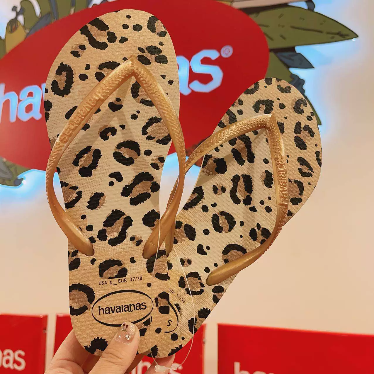 Новые женские сланцы Havaianas Havana SLIM с цветочным принтом, антискользящие резиновые модные сланцы без подошвы