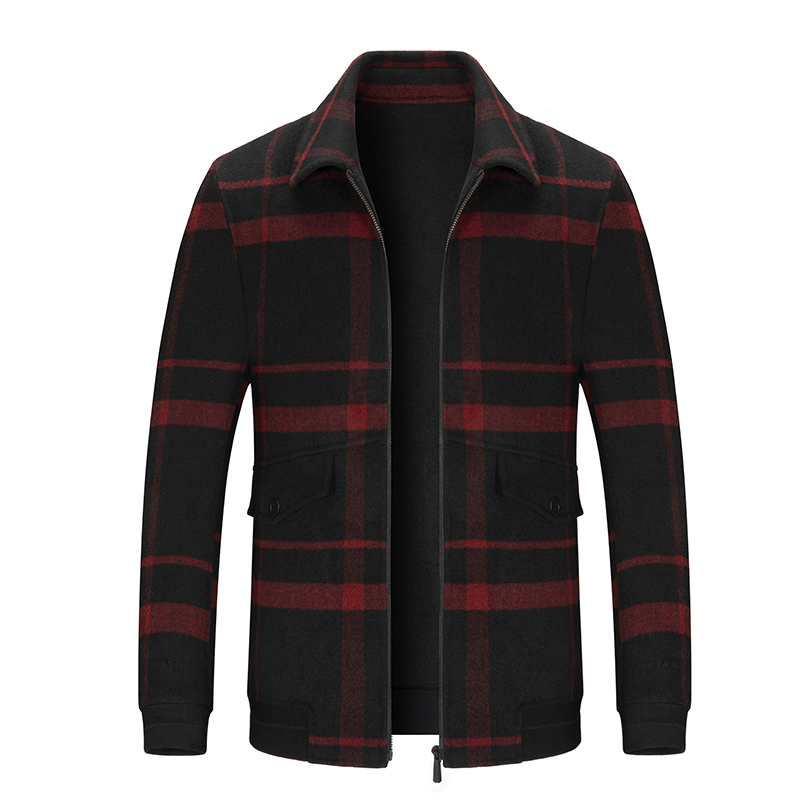 Upscale Double face The big coat men's autumn and winter shorts trendy loose wool jacket Youth Korean version Loose Jacket