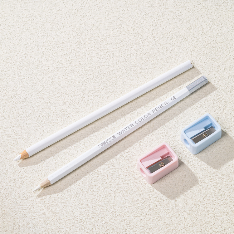 Thermal Shrink Sheet White Long Version Crayon Special Pencil DIY Professional Leaf Grain Paintbrush Roll Pen Knife Pencil Sharpeners
