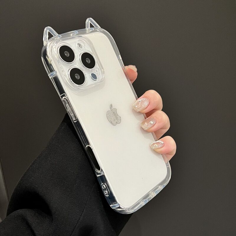 iPhone 16 Pro Max Slim Waist Cat Ear Case, Transparent iPhone 15 Full-Cover Case, 14/13 Women's Model, 12 Premium Protective Case, 11 Simple Niche Style, 16 Plus Soft Case iPhone 16 Pro Max Slim Waist Cat Ear Case, Transparent iPhone 15 Full-Cover Case, 14/13 Women's Model, 12 Premium Protective Case, 11 Simple Niche Style, 16 Plus Soft Case