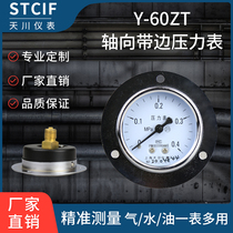 Tianchuan Instrument Y-60ZT Axial Band Pressure Gauge 0-40mpa Pressure Water Pressure Gauge Factory Direct