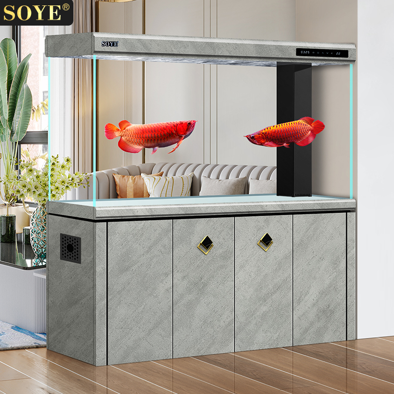 Suoyi fish tank living room large 2021 new aquarium intelligent light luxury super white household entrance partition screen