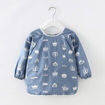 Baby eating gown waterproof anti-dirty baby bib autumn and winter children long sleeve anti-dressing painting apron