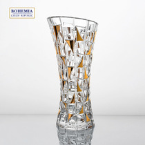 BOHEMIA Czech original Imported Crystal Glass Hand Sketching vase Classic Home Decorative Pendulum large height