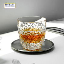 BOHEMIA Czech import Crystal Nickelete whisky cup foreign wine flat bottom cup light extravagant business gift-giving