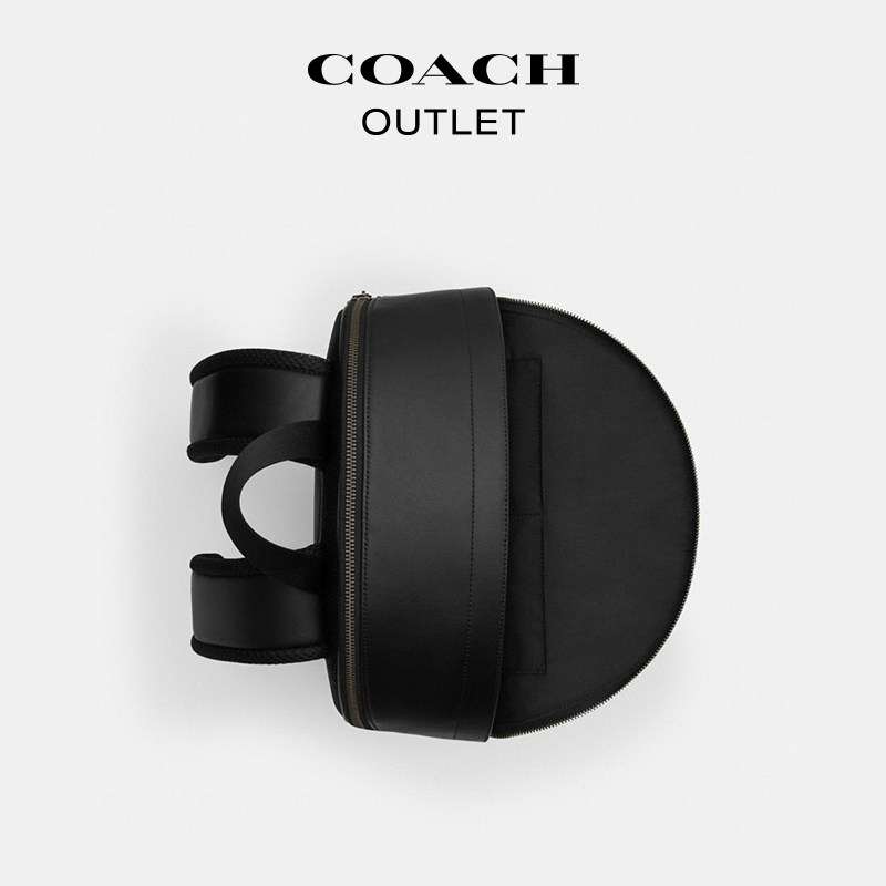 [New Year's Gift] COACH Outlet Men's West Black Presbyopic Backpack Large Capacity Backpack