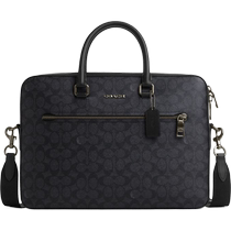 COACH Mens Classic Logo ETHAN Slim Briefcase Presbyopia
