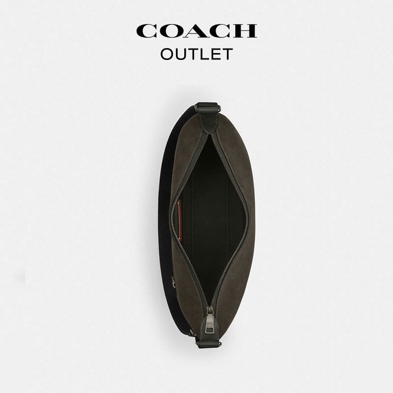 [New Year's Gift] COACH Outlet Men's Finn Shoulder Bag Crossbody Bag Vintage Autumn and Winter High-End Feel