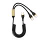 Type-C Data Cable Spring 6A Super Fast Charging 5A Two-In-One Suitable for Tpyec Extended Length Huawei P40 Mate Xiaomi Mobile Phone Apple Charger Typc Car Retractable USB Fast Charging Android