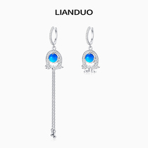 LIANDUO love one-eyed star star asymmetric earrings female fun niche design sense ear ornaments