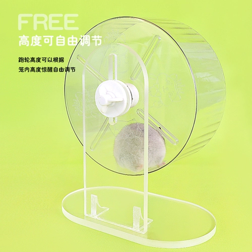 Хомяк на колесах Ультра -Quiet Roller Toy Cracket Gold Silk Bear Pet Поставляется с большим 24 -сантиметровым беговым мячом