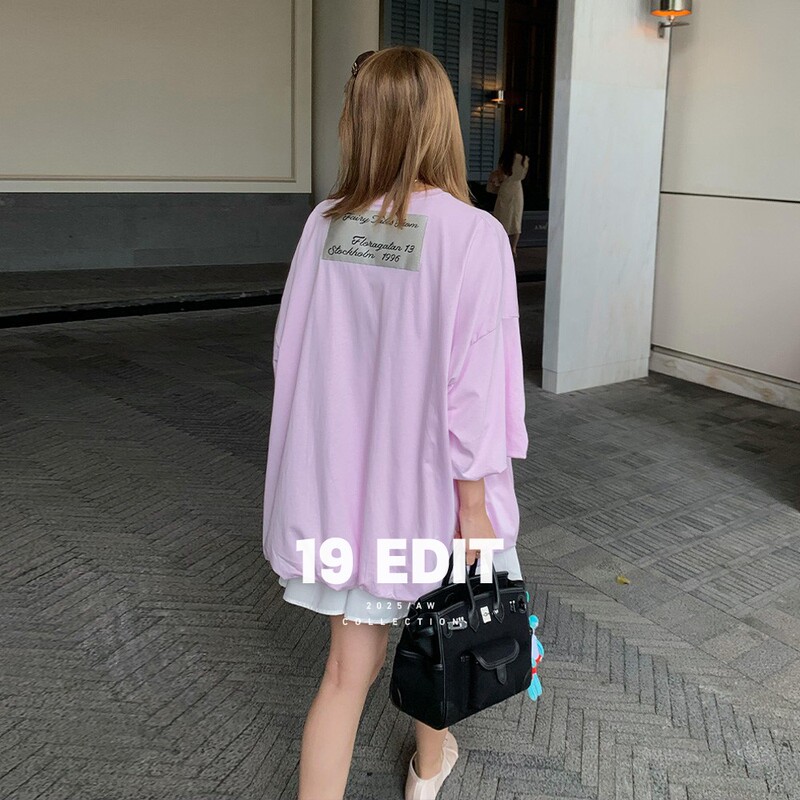 90% off Pieces ▪ Jennie's Same Style 1996 Letter Graffiti Patch Loose Short-Sleeved T-Shirt for Women 25 Spring and Summer New Top