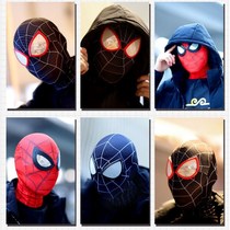 Spider-Man headgear Eyes Movable shake Spider-Man headgear Eyes Movable Adult Children Super Fan black Spider