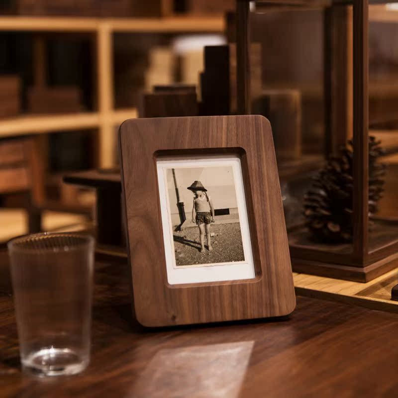 Fixed frame Solid wood Retro Simple Modern Creative Specification Frame Decorative Painting Art Swing