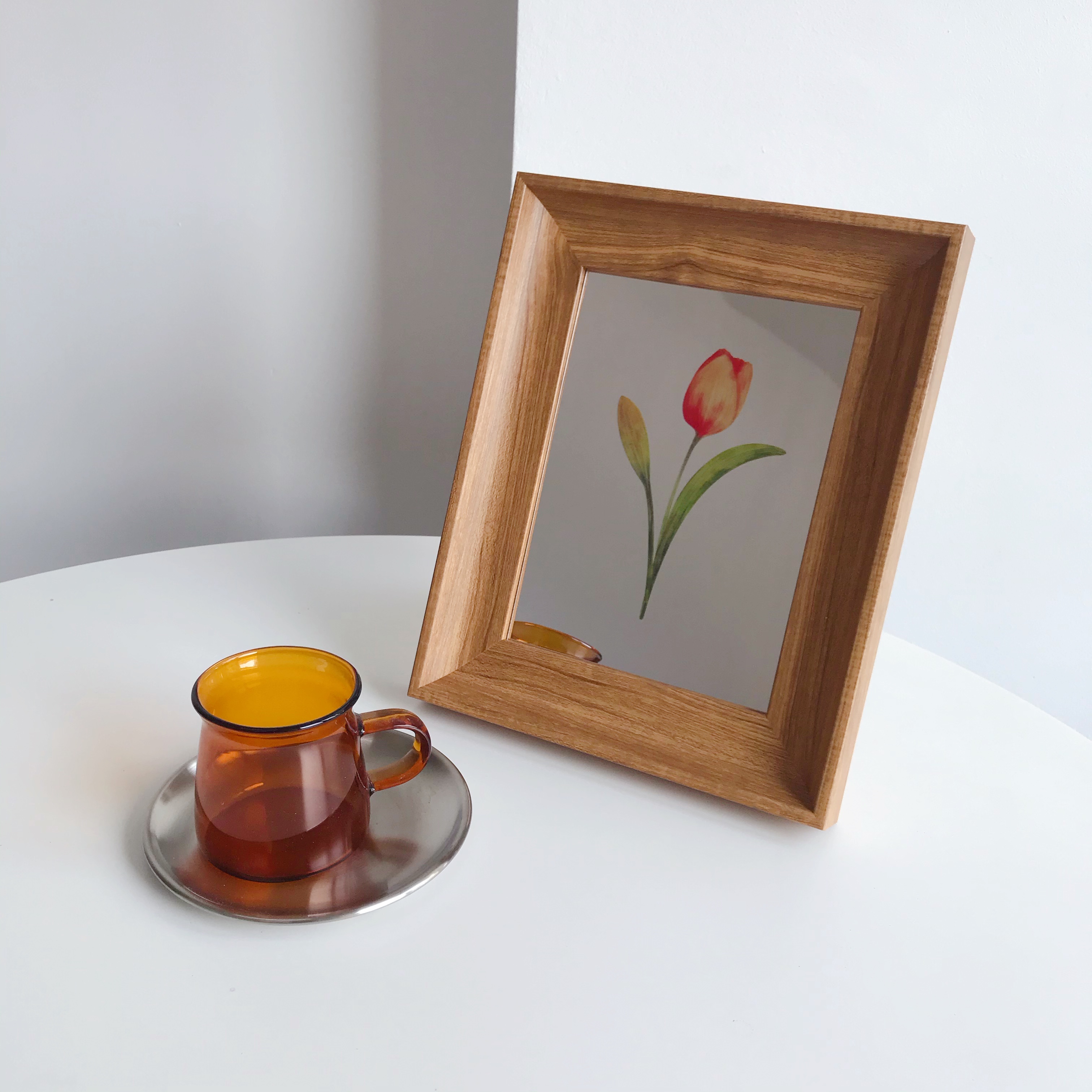 Spring Tulips] Creative Decorative Paintings photo frames Decorative Mirrors Art Original Desktop Genguan Pendulum Pieces-Taobao