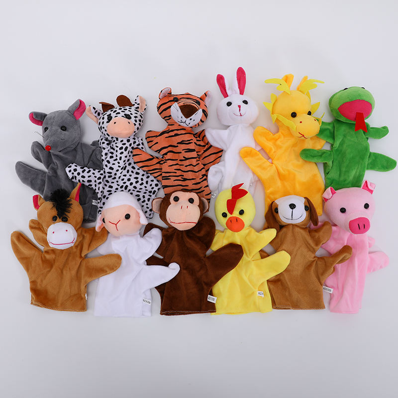 Hand Puppet Toy Duozodiac Animal Finger Doll Set Finger Puppet Glove Baby Budoll Home Regional Kindergarten