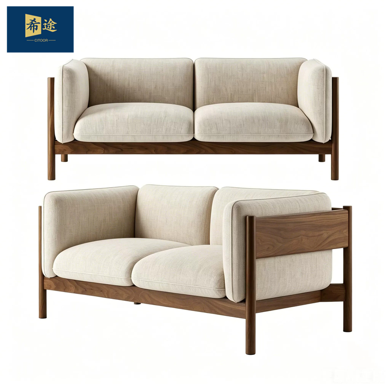 Medieval-Style Living Room for Small Apartments, French Retro Villa, Wooden Japanese-Style Hotel Lobby, Leisure Fabric Straight-Row Sofa Medieval-Style Living Room for Small Apartments, French Retro Villa, Wooden Japanese-Style Hotel Lobby, Leisure Fabric Straight-Row Sofa
