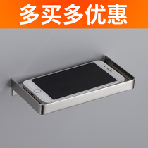 Bathroom mobile phone rack free punch creative toilet stainless steel rack hotel public place washroom partition