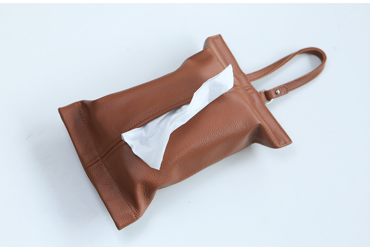 Car-Mounted High-End Tissue Box, Car Armrest Box, Tissue Box, Face Towel Storage Bag, High-End Tissue Cover